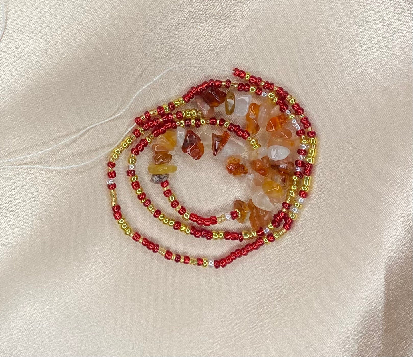 Carnelian Waist Beads 𖦹