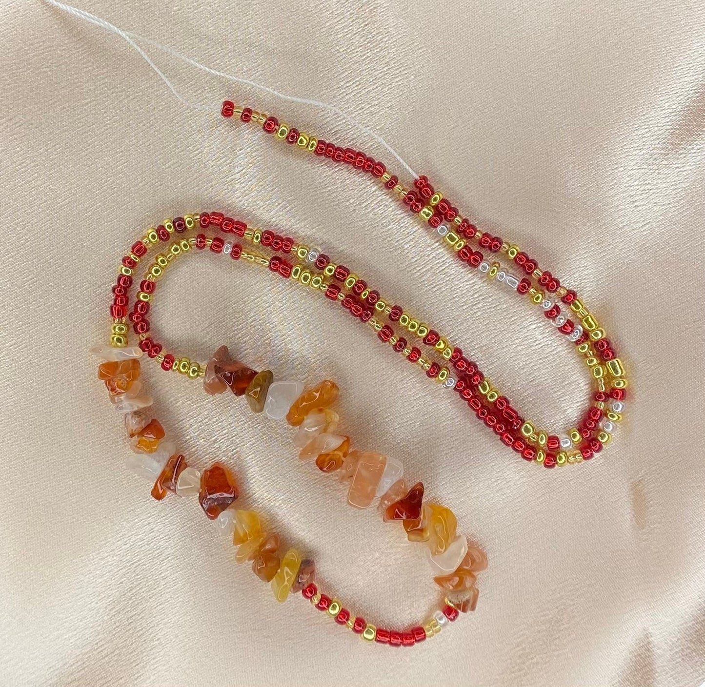 Carnelian Waist Beads 𖦹