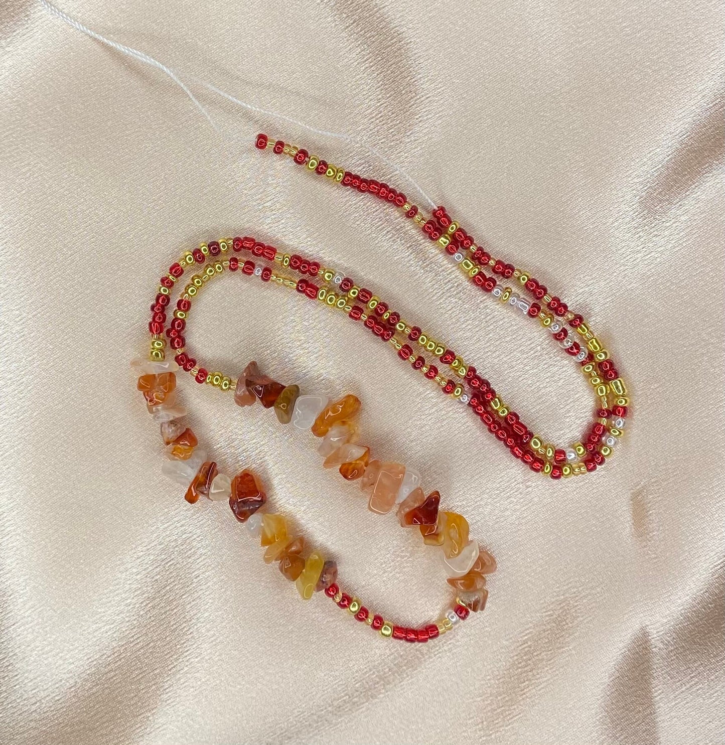 Carnelian Waist Beads 𖦹